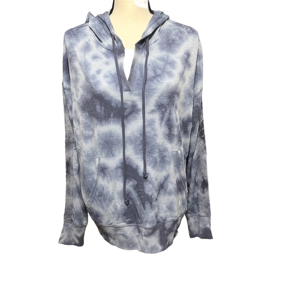 KNOX ROSE Tie Dyed V-Neck Long Sleeve Hoodie Sz XXL - Picture 6 of 14